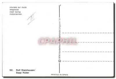Motorfietsrace op de weg — Renners Erzquell Pils — Uitgave nr. 52 — Achterkant