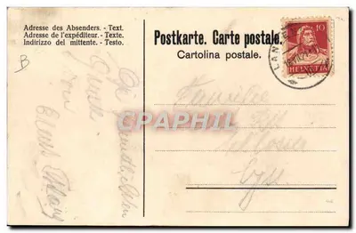 Bernisches Kant-Turnfest — Langenthal, 16-18 julho 1921 — Graph Anstalt, Armbruster, Bern — Verso