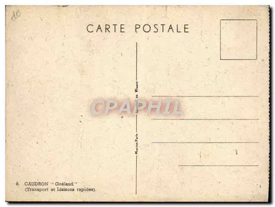 Avião Caudron Goéland — Transporte e Ligações Rápidas — Marcus-Paris — Verso