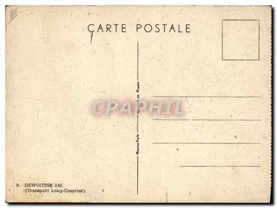Avião Dewoitine 342 — Transporte Longo-Curso — editor Marcus-Paris, n° 9 — Verso