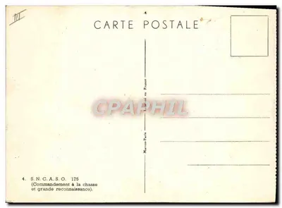Samoloty myśliwskie francuskie w locie — S.N.C.A.S.O. 175 — wydawca Marcus-Paris — Rewers