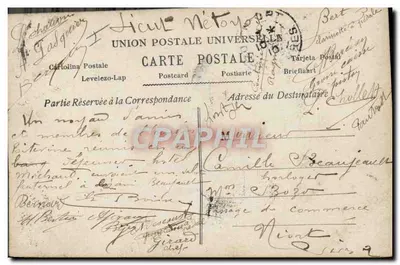 Bambino in un aereo biplano — Panamá — editore A:N Parigi, n. 853 — Verso