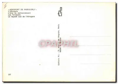 파리-오를리 공항 — 전경 — 에디션스 피.아이. 시리얼 번호 197 — 뒷면