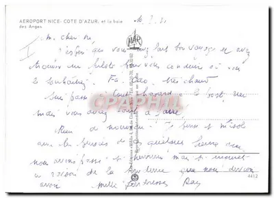 Aeroporto de Nice-Côte d'Azur e a Baía dos Anjos — Éditions « MAR » n° 2.11 — Verso