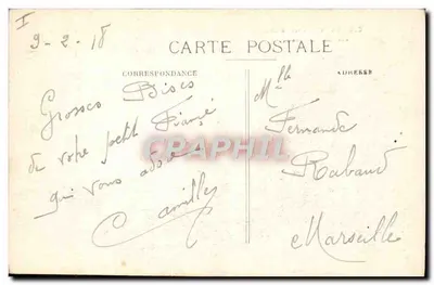 Campo de Aviação, perto de Dijon — Rua da Aviação — editor A. Dufour, n° 10 F — Verso