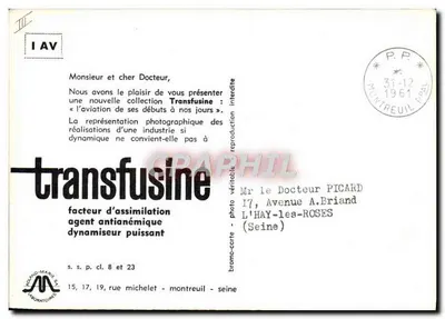 Lotnictwo od początków do dziś — kolekcja Transfusine — Roland-Marie S.A. — Rewers