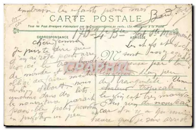 Bilhete postal antigo Tramway Toulon Avenue Vauban — Verso