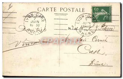 Place Carnot — Estação dos Tramways — E.R. — Lyon — Verso