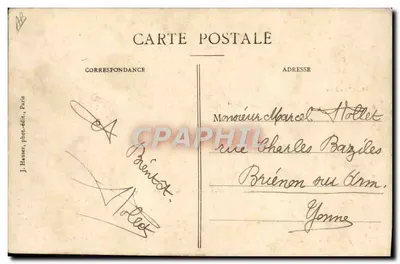 O Biplano Métrot em voo — 1906 — J. Hauser, fot.-edit., Paris — Verso