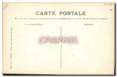 A aviação — Primeiro voo do biplano 'Voisin' — Capitão Ferber em Reims (29 de agosto de 1909) — Verso