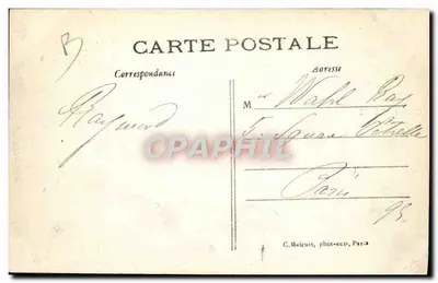 Port lotniczy - Wielka Quinzaine w Paryżu, 3-17 października 1909 - L'Aéroplane system Voisin, pilotażowany przez DELAGRANGE, w locie - C.M. — Rewers