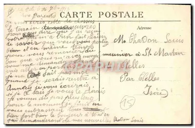 Aviateur Bielovucie Jean — biplan « Le Canard » — éditeur F.F. PARIS — Verso