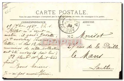 Circuito dell'Auvergne. Gara Gordon Bennett 1905 — Strada della Baraque sotto la Roche Percée — L'Hirondelle, Parigi — Verso