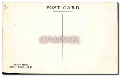 S. Ibrahim sur sa Mercedes Racer 120 ch — éditeur Johore Hotel, Johore Bahru, M.P. — Achterkant