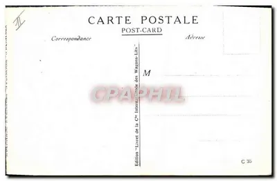 Retorno de uma caminhada — desenho de Franz Veccia — Edição 'Livre da Cie Internationale des Wagons-Lits', n° C 35 — Verso