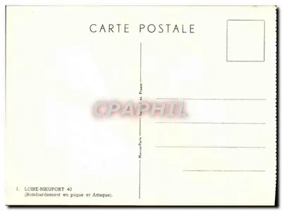 Loire-Nieuport 40 — Bombardamento in picchiata e Attacco — Marcas-Paris — Verso