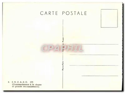 Aviões de caça franceses em voo — S.N.C.A.S.O. 175 — editor Marcus-Paris — Verso