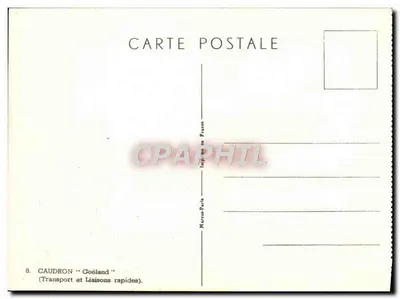 Avião Caudron Goéland — Transporte e Ligações Rápidas — Marcus Paris — Verso