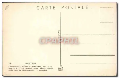 Wzlotowy samolot wojskowy brytyjski — ilustracja — Ph. Claroisman — Rewers