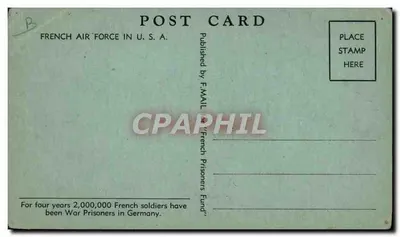 Cartolina d'epoca Aviazione Aeronautica Francese Amiot 351 1940 — Verso