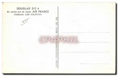Douglas DC-4 — w eksploatacji na linii AIR FRANCE — HAVAS — Rewers