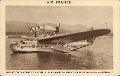 Idrovolante Air France — F-AMOU — servizio sulle linee della Mediterraneo
