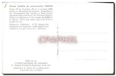 Pierwszy satelita komunikacyjny TELSTAR — wystawa w Pałacu Odkryć — wydane przez KOMITET KRAJOWY DLA DZIECI — Rewers