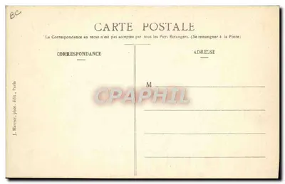 Duits dirigibeltje "Parseval" bij het opstijgen — 970 — J. Hauser, Parijs — Achterkant