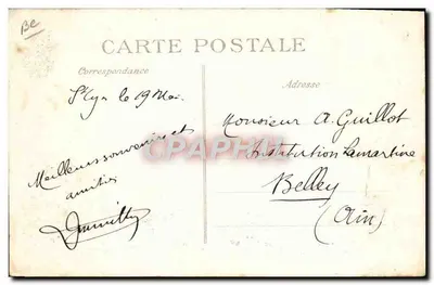 O "SPIESS" 1º Dirigeável rígido francês em pleno voo — Ofertado por M. Spiess à Armada Francesa durante a perda da República — Editor BID — Verso