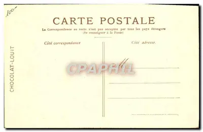 Dirigible "République" — destruido en 1909 — Chocolat-Louit — Reverso