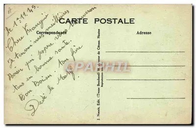 Kokkinetje Pomponnette — 4 dagen met kokkinetje Pomponnette voor het blootstellen van haar bidochette aan de weersomstandigheden — J. Nozait, Ed. (Tenne Bouchaud) nr. 18 — Achterkant