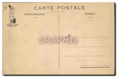 Tarjeta postal antigua Marins Las cartas — Reverso