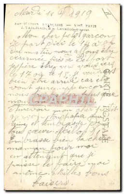 Żołnierz na stacji — Przyjadę, myślę, że 17 lub 18 — M. Boulanger, nr 207 — Rewers
