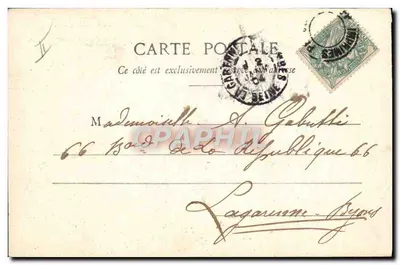 Elegancka kobieta — Nowy Rok 1904 — Fototypia A. BARRAUD & Cie, Nîmes — Rewers