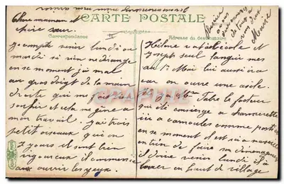 Chegada a Carnoules — cena da estação com moça — LV.&C° n°3443 — Verso