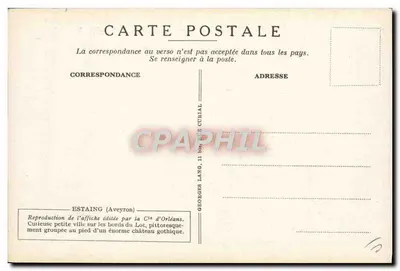 Estaining (Aveyron) — Circuito automobilistico partente da Rocamadour — editore RIO — Verso