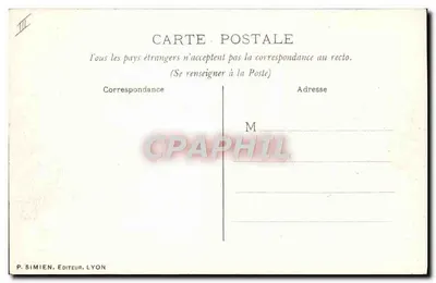 LYON — Estação Perrache — P. Simien, Editor, Lyon, n° 177 — Verso