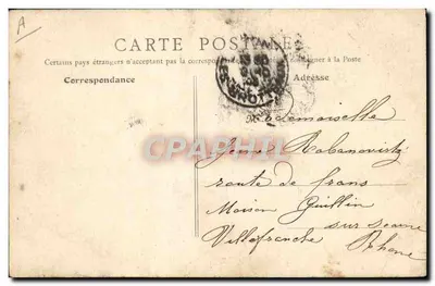 Lyon - O Cours Morand — B. F., Paris, n° 860 — Verso