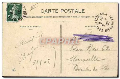 Toulouse - Cruzeiro Lafayette — Fototipo Labouche Frères, Toulouse, n°28 — Verso