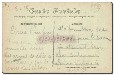 Avord (Cher) — Centro Militar de Aviação — Linha de Partida — Divisão Voisin — Verso