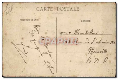 Centre d'Aviation Militaire de Dijon — Biplan Bréguet Franche-Comté, éditeur L. V. (n° 13) — Rewers
