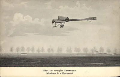 Vidart sobre monoplan Deperdussin — (Aérodrome de la Champagne)