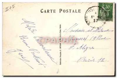 Motorista e camponesa — cena humorística — G. ARTAUD, n° 448 — Verso