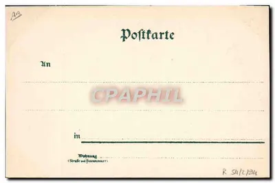 Kościół w Weimarze — widok budynku z dwiema wieżami — Hünstler Postkarte, Weimar — Rewers