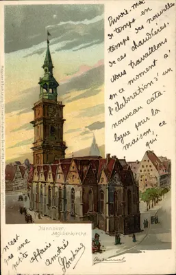 Hannover, Aegidienkirche — éditeur Meissner & Buch Leipzig, série 1923