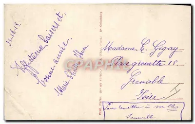CPA Fantaisie Avion Aviation Enfants Bebes Poilus — Verso