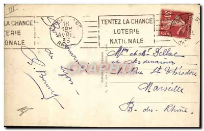 Lyon - Porto Aéreo de Bron - A Aero-Gare e a Cour d'Entrada — Verso