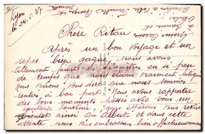 Lyon - Port Aéreo de Bron — Encontro aéreo — Editor La Cigagne, n°261 — Verso