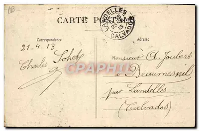 Monoplane DEPERDUSSIN — Os aparelhos da Escola saindo diante dos Hangares do Aeródromo Deperdussin, em Reims — Fototipia J. Bienaimé, Reims — Verso