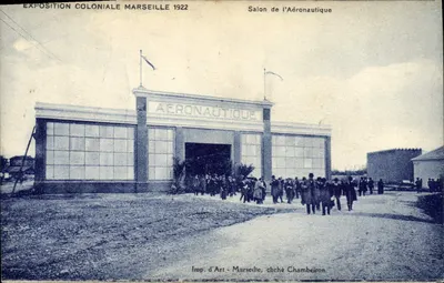 Sala da Aeronáutica — Exposição Colonial de Marselha 1922 — Imp. d'Art - Marselha, cliché Chambeiron